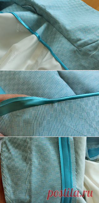 sewing galaxy: Einfassen der Belege beim Unterfüttern