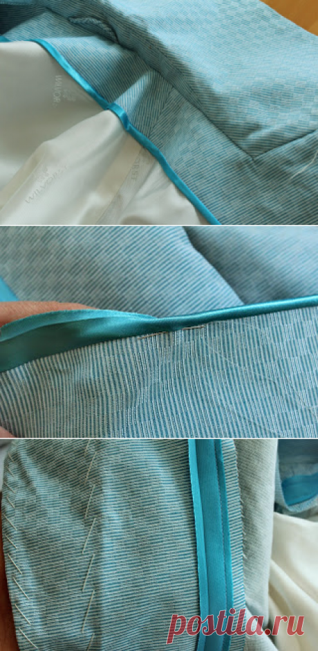 sewing galaxy: Einfassen der Belege beim Unterfüttern