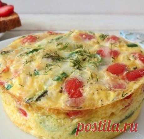 Яичный пирог из спаржи с укропом | Вкусный рецепт