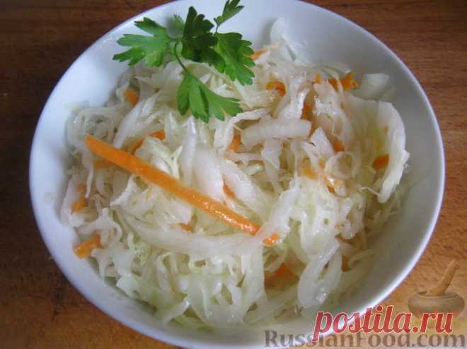 Рецепт: Маринованная капуста быстрого приготовления на RussianFood.com