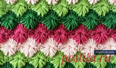 Очень красивые многоцветные узры крючком с МК (ч.1)