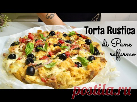 TORTA DI PANE RAFFERMO ricetta del riciclo svuota frigo velocissima STALE BREAD CAKE