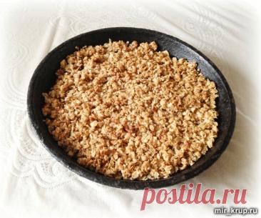 Овсяный крисп с клюквой и яблоками