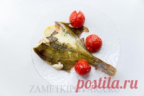 Запеченная камбала с помидорами | Простые кулинарные рецепты с фотографиями