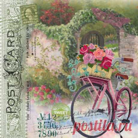 MI MALETA DE RECORTES: Láminas con Bicicletas, Flores, y algún Hada soñadora
