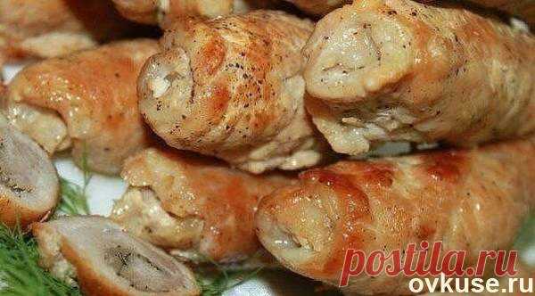 Свиные рулеты с грибами и грушей - Простые рецепты Овкусе.ру