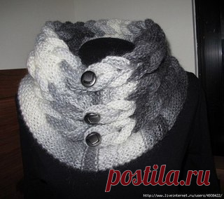 #шарф_воротник_спицами
