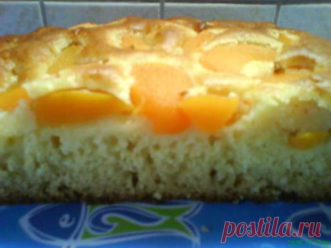 Быстрый тортик с персиками...