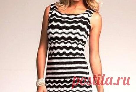 Черно-белое платье крючком от Junghans-Woole