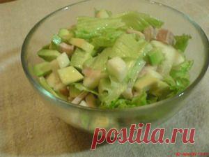 Куриный салат с авокадо и яблоком. Рецепт c фото, мы подскажем, как приготовить!