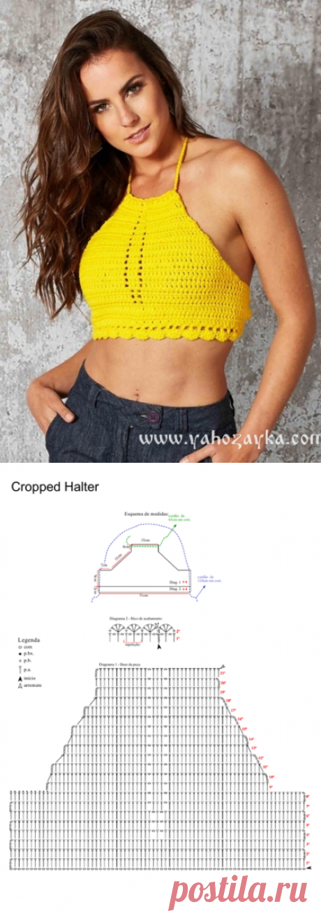 Кроп топ крючком схемы. Как связать кроп топ крючком схемы | Я Хозяйка