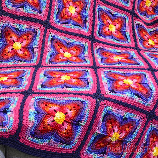 Яркие летние пледы крючком. 5 вариантов со схемами | Вязание с Paradosik_Handmade | Дзен