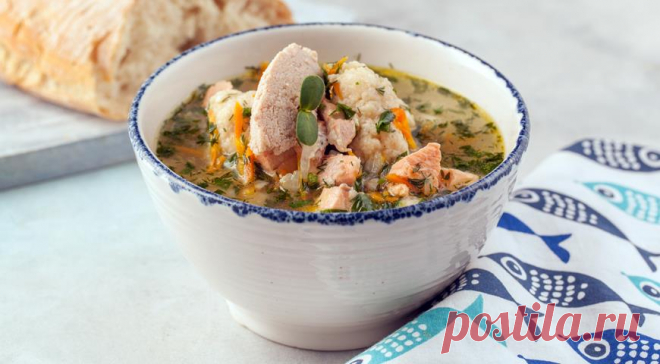 Суп рыбный с икорными клецками, пошаговый рецепт с фото
