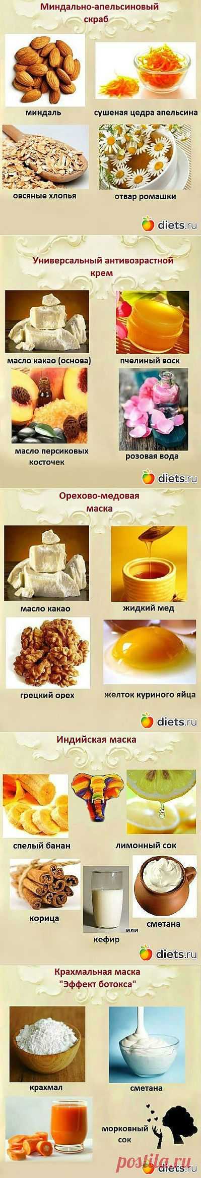 (+1) тема - Домашние антивозрастные процедуры | Диеты со всего света