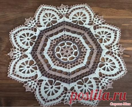 Салфетка "Octagon Crown Doily" Еще одна салфеточка из остатков пряжи по МК Odri Studio на Ютубе. Я правда изменила немного дизайн при блокировке салфетки, но думаю вид не пострадал от этого.