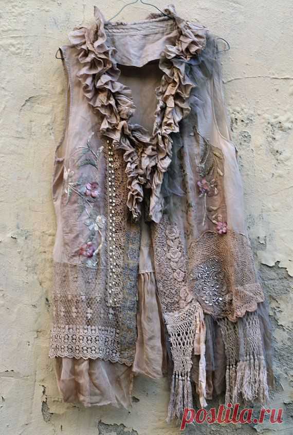 RESERVED for PAULA-- mood Bohemian, long vest, sleevelss jacket, lagenlook…
