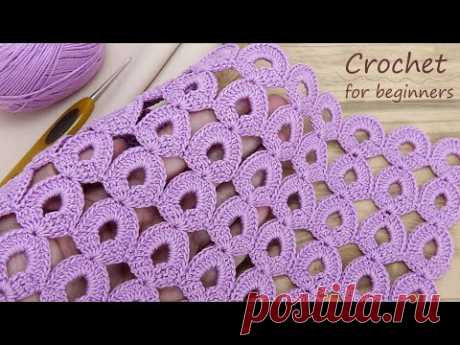 ✨How to crochet EASY for beginners Pattern Crochet✨Легкий УЗОР вязание крючком для начинающих