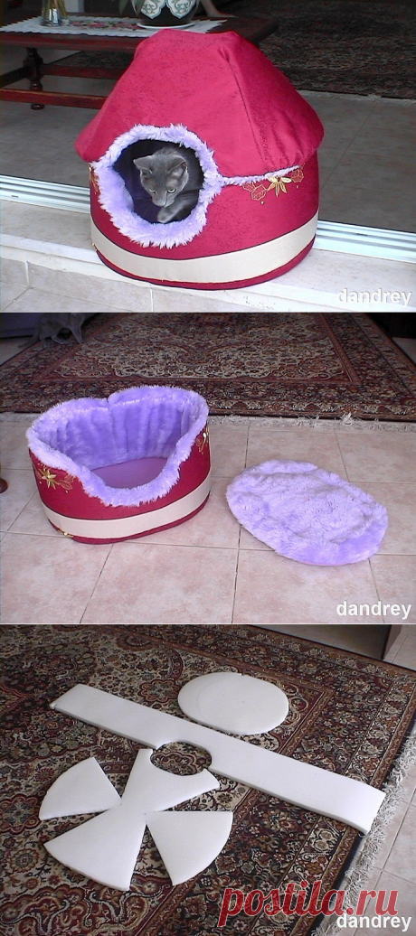 Домик-кроватка для кошки — Сделай сам, идеи для творчества - DIY Ideas