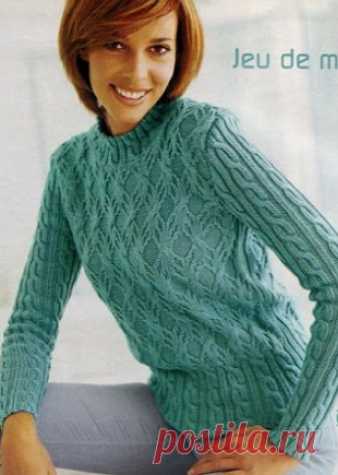 2 пуловера красивыми узорами спицами 

Пуловер спицами Пуловер с изысканными переплетениями узоров связан спицами. Пуловер спицами 2019 года связан из пряжи нежного цвета молодой мяты. Широкая резинка пуловера состоит из параллельных ряд…