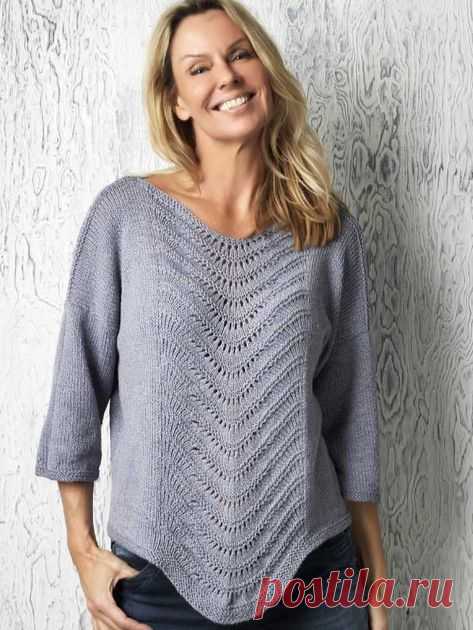 Strikket bluse med fint bølgemønster | Femina