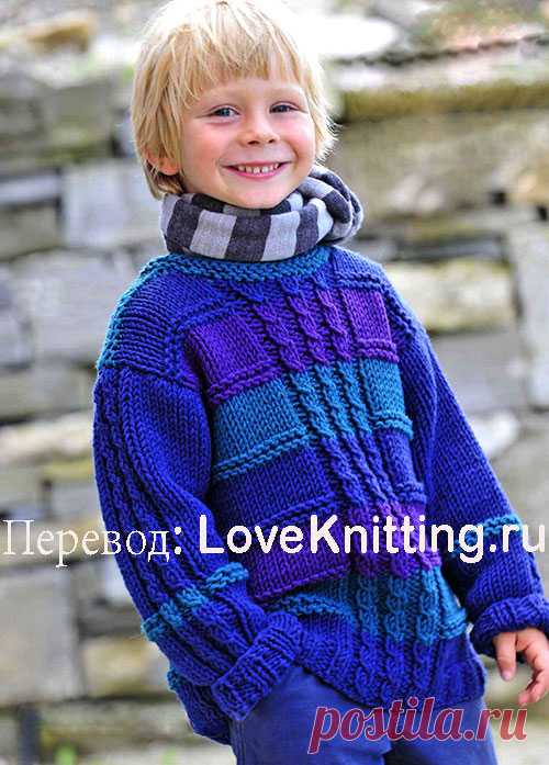 Нарядный пуловер (вязание спицами)