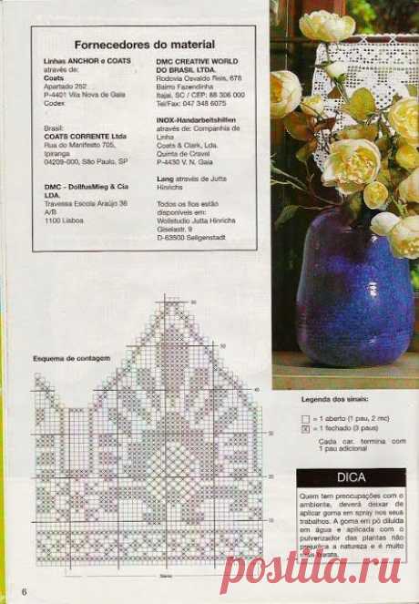 Artesanato com amor...by Lu Guimarães: Cortinas em Crochê com Gráfico