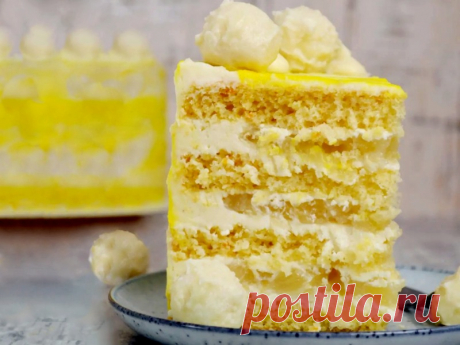 Торт Пина Колада рецепт с ананасом 🍍 кокосом и апельсином Ароматный, воздушный 🍊 апельсиновый бисквит, 🥥 кокосовый крем со сгущенными сливочками, начинка из 🍍 ананасов гармонично соединились в тропическом торте Пина Колада. Тортик нереально вкусный, прям тает во рту, легкий в приготовлении, особенно если подготовить составляющие заранее.