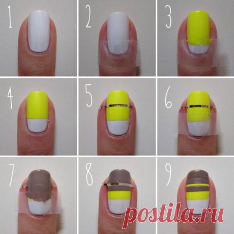 Omigu » nail designs step by step with tape