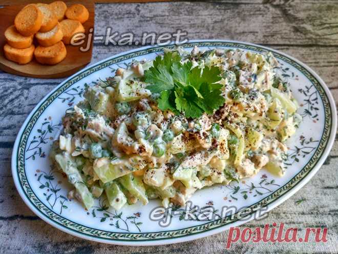 Салат с кроликом и горошком диетический, рецепт с фото