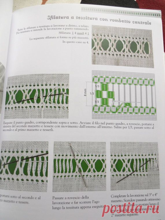 Drawn thread embroidery book Guida al ricamo by ElenaRossi