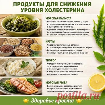 Продукты для снижения уровня холестерина