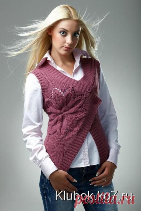 Vyazalochki: Оригинальный жилет спицами