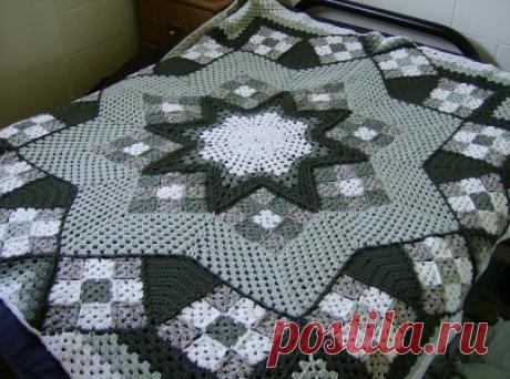 Красивый плед «Бабушкин квадрат» - Nebka.Ru