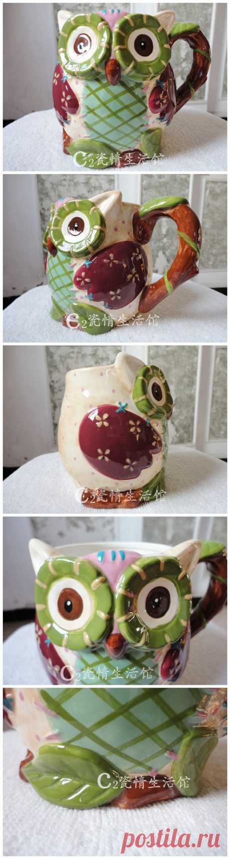 Бесплатная доставка, Кубок тиснением ручная роспись чашки сова мультфильм чашку цветной рисунок керамическая чашка кружка, принадлежащий категории Кружки и относящийся к Дом и сад на сайте AliExpress.com | Alibaba Group