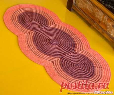 . Оригинальный коврик крючком (идея из интернета) - Вязание - Страна Мам