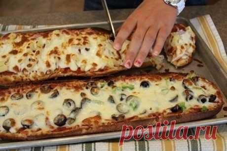 Фантастически вкусная пицца-хлеб за 10 минут!