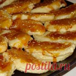 Кулинарный рецепт Яблоки в карамели с кунжутом с фото