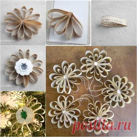 Perfect DIY Ideas: The Perfect DIY Book Page Christmas Ornaments - The Perfect DIY