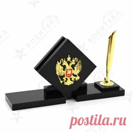 Настольный письменный набор с подставками под бумаги и ручку из обсидиана