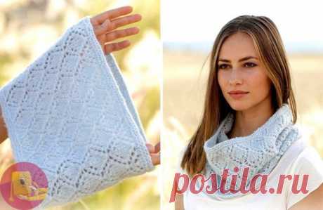 Ажурный шарф снуд невероятной красоты — DIYIdeas