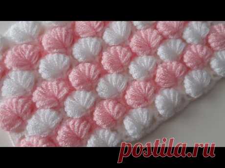 İki renkli farklı örgü modeli & Baby blanket