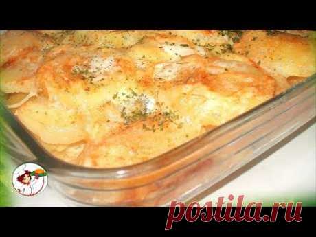 Запеченная картошка с фаршем и кабачками. Невероятно вкусно.