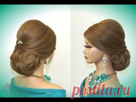 Hairstyles for long hair. Updo hairstyles. Wedding bridal hairstyle. - YouTube