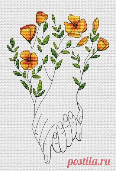 схема для вышивки крестом Спасибо