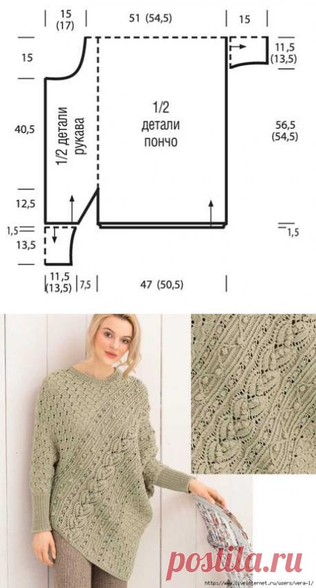 сообщение VERA-L : Пуловер-пончо (14:45 21-10-2015) [5038720/374766369] - allavict2008@mail.ru - Почта Mail.Ru