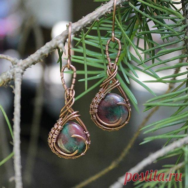 #украшенияручнойработы #серьги #ярмаркамастеров #авторская #авторскаяработа #авторскиеукрашения #хендмейд #медныеукрашения