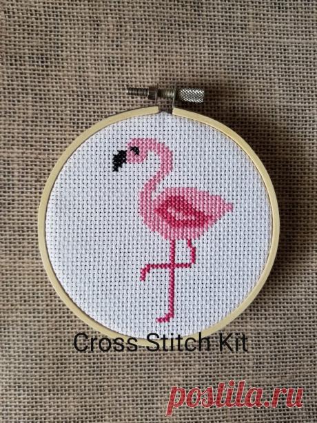 Counted Cross Stitch Kit Flamingo - Etsy España