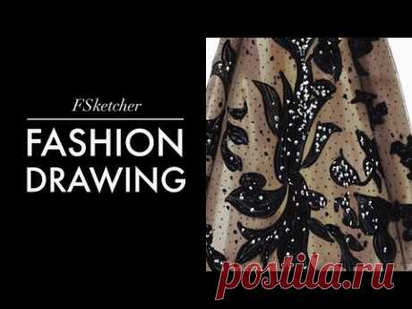 DRAWING ELIE SAAB DRESS | Fashion Drawing