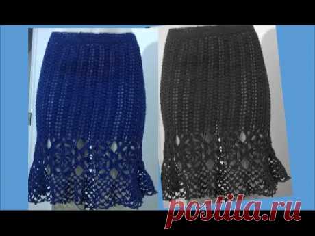 SAIA DE CROCHE curta ou longa 1ª PARTE
