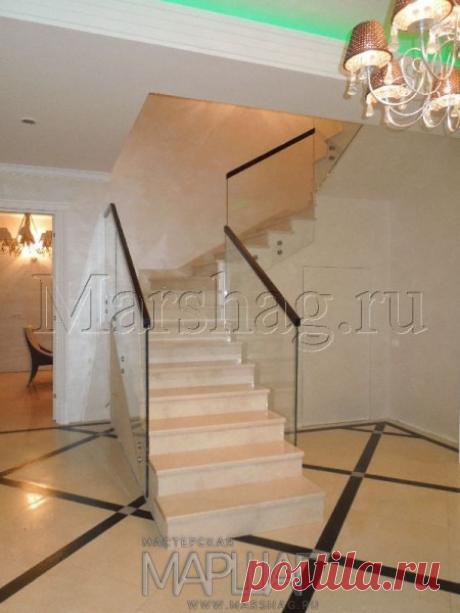 Лестницы, ограждения, перила из стекла, дерева, металла Маршаг – Балюстрада из цельного стекла